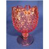 Image 1 : Cranberry hobnail vase, 7 ½"