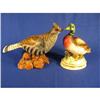 Image 1 : Porcelain duck, tiny chip, wooden blue grouse,crack