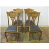 Image 1 : 4- 1/4 Cut oak chairs with fancy carving