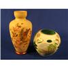 Image 1 : 10" vase and 6" unusual green vase