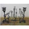Image 1 : Early handforged andirons and tools