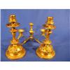 Image 1 : 2 Ornate, 8" brass candlesticks and candleabra