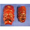 Image 1 : 2 Oriental masks w/ eyes, 7"