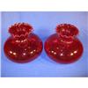 Image 1 : Pair of Ruby shades, heavy, 9 3/4" wide x 9" t
