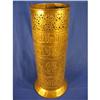 Image 1 : 22" x 8" brass umbrella stand hammered figures