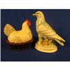 Image 1 : 9" porcelain bird and nesting chicken, 922A