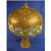 Image 1 : Pierced brass, 27", beaded Syrian lamp