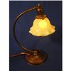 Image 1 : Brass lamp, 13 ½", Opalescent, works