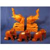 Image 1 : Elephant bookends 10", plus 3 small elephants