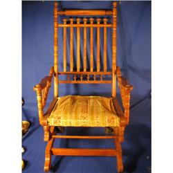 Victorian Oak, platform rocker, spring seat