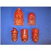 Image 1 : 5 Oriental masks, 5", some eyes missing