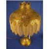 Image 1 : 28" Pierced brass, Syrian, beaded lamp, shade
