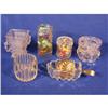 Image 1 : 6 misc pcs glass w/ two jars of marbles