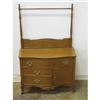 Image 1 : 1/4 cut oak commode with towel bar