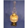Image 1 : 23" cast metal and glass oil lamp