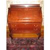 Image 1 : Mahogany ball and claw drop front desk, 42" t