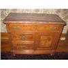 Image 1 : Marble top, victorian, commode/brown marble