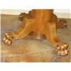 Image 2 : 1/4 Oak Round claw foot table, one leaf