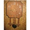 Image 1 : Mission style wall clock, runs, 26" long