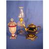 Image 1 : 8" Teapot on base, Ruby flashed candy jar plus