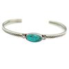 Image 2 : Navajo Sterling Silver Kingman Stacker Cuff Bracelet