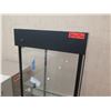 Image 2 : Black & Glass 4 Tier Display Case w/ Interior Lights 18" x 18" x 72"H