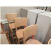 Image 8 : Qty 5 Wooden Stools w/ Back & Foot Rest Rton 213  15" Seat x 45"H
