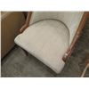 Image 2 : Qty 2 Wooden Curved Armchair w/ Upholstered Seat & Back 25" x 21"x 37"H