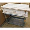 Image 1 : Distressed Wood Side Table w/ Undershelf 30" x 18" x 29"H