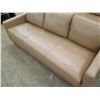 Image 2 : Brown 3 Seat Upholstered Sofa w/ 3 Back Cushions 79" x 36" x 36"H