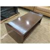 Image 2 : Wooden Coffee Table w/ Curved Ends & Undershelf
