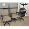 Image 1 : Qty 4 Haworth Rolling Upholstered Office Armchairs MHZ650371