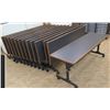 Image 1 : Qty 13 SICO Multiapp Rolling Wood Laminate & Metal Tables TUC 72" x 24" x 29"H