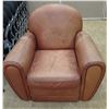 Image 1 : Brown Upholstered Armchair