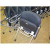Image 8 : Qty 25 Stackable Folding  Metal Chairs w/ Upholstered Seat & Back BLK7XJ