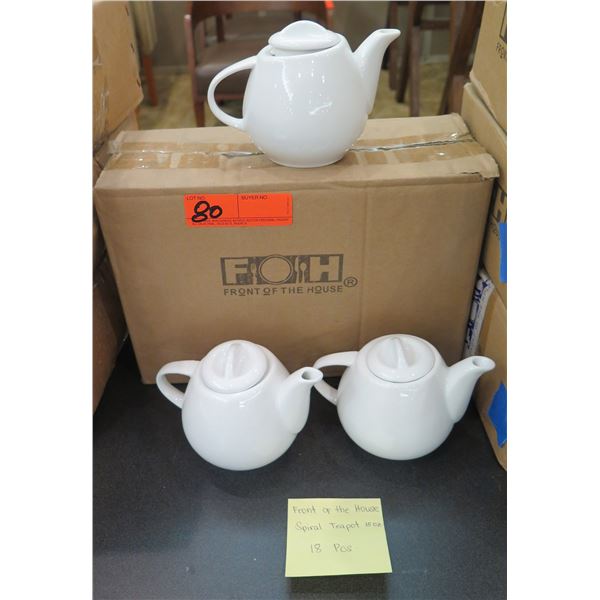 Qty 18 Front of the House Spiral Teapot 15oz