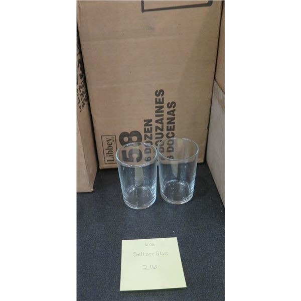 Qty Approx. 216 Libbey Seltzer Glasses Goblets 6oz #58