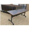 Image 1 : Qty 17 SICO Multiapp Rolling Wood Laminate & Metal Tables TUC