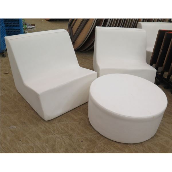 La-Fete 3 Piece Seating Group: 2 Chairs & Round Side Table