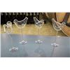 Image 1 : Qty 28 Glass Bird Glasses w/ Stem Pedestal Base