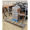 Image 1 : Rolling Metal & Wood Utility Rack
