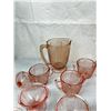 Image 2 : Jeanette Cherry Blossom Pink Depression Glass Dish Set