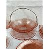 Image 6 : Jeanette Cherry Blossom Pink Depression Glass Dish Set
