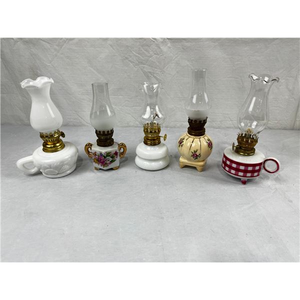 5 mini oil lamps