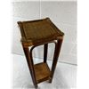 Image 2 : Wooden Wicker Plant Stand/Side Table