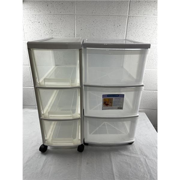 2 - 3 drawer storage containers