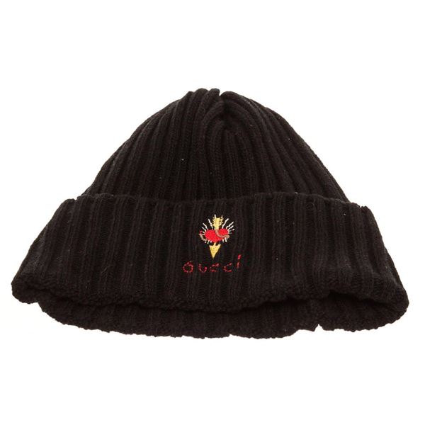 Gucci Black Wool Beanie