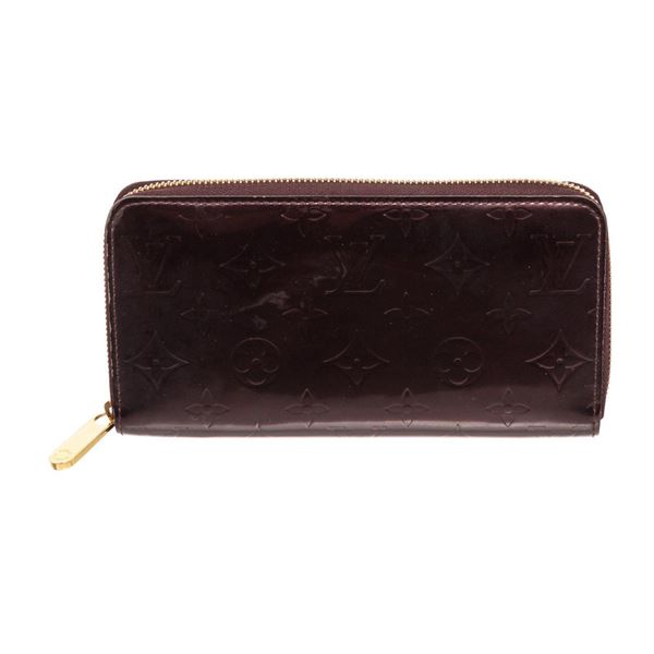 Louis Vuitton Brown Vernis Leather Zippy Wallet