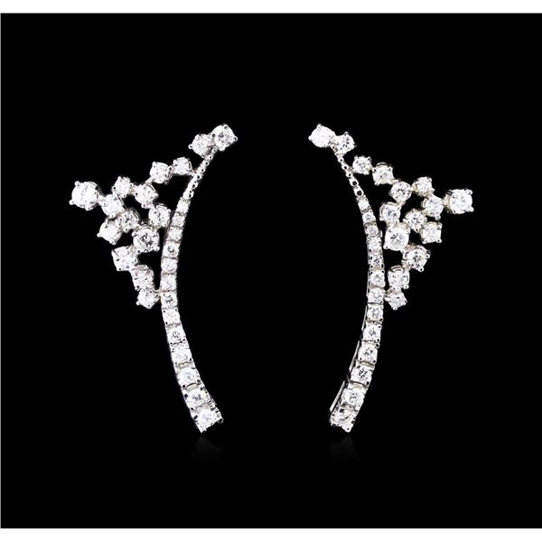 2.28 ctw Diamond Earrings - 14KT White Gold
