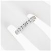 Image 3 : Classic 14k White Gold 0.50 ctw Channel Set 7 Round Diamond Wedding Band Ring
